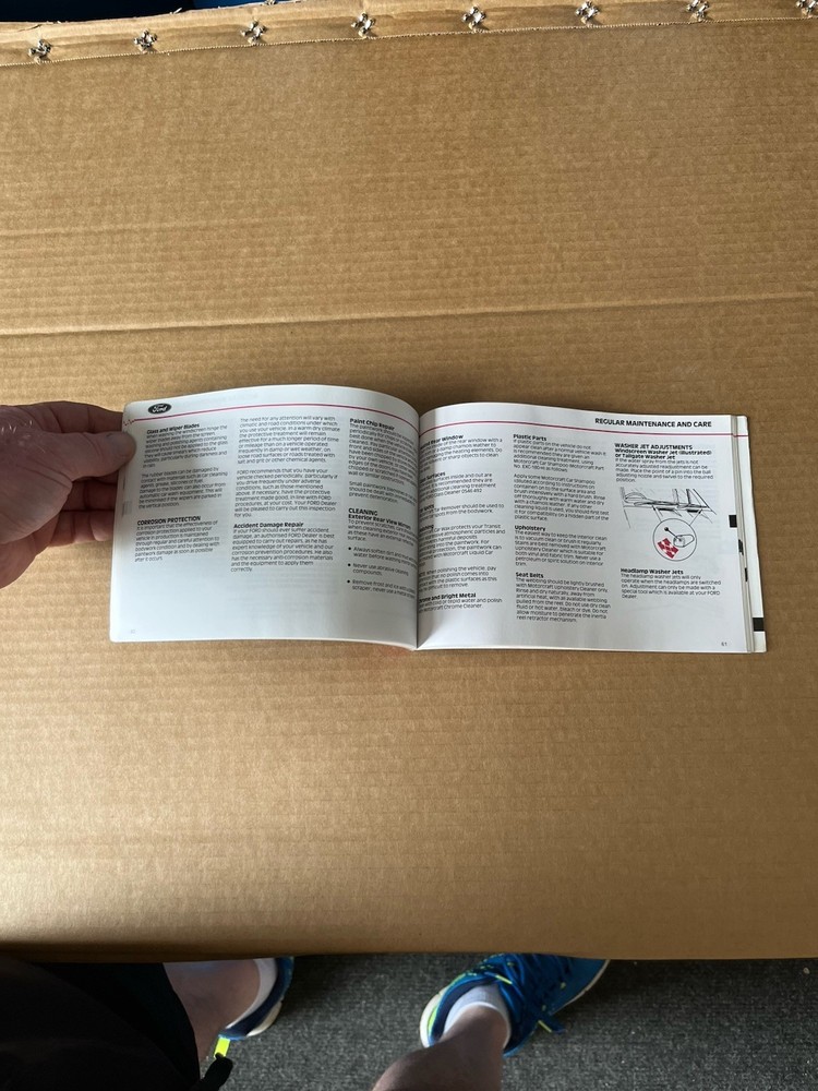 Ford Transit October 1985 Operator Manual Ford Motor Co Ltd