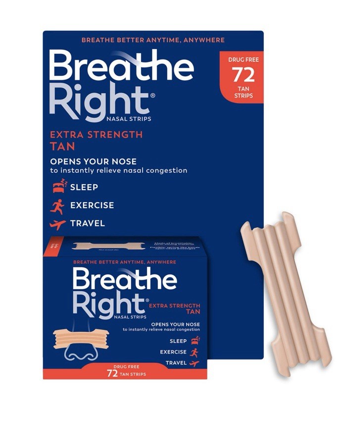 Breathe Right Extra Strength Nasal Strips 72 TAN Strips NEW