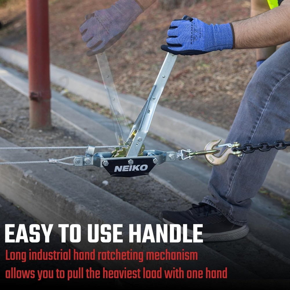 Neiko 02256A Power Cable Puller Dual Gears | 5-Ton Pulling Capacity Clear