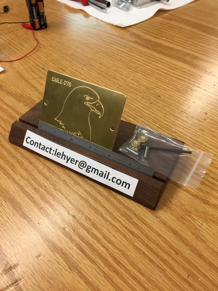 HUGE NORTH AMERICAN BALD EAGLE SOLID BRASS ENGRAVING PLATE FOR NEW HERMES