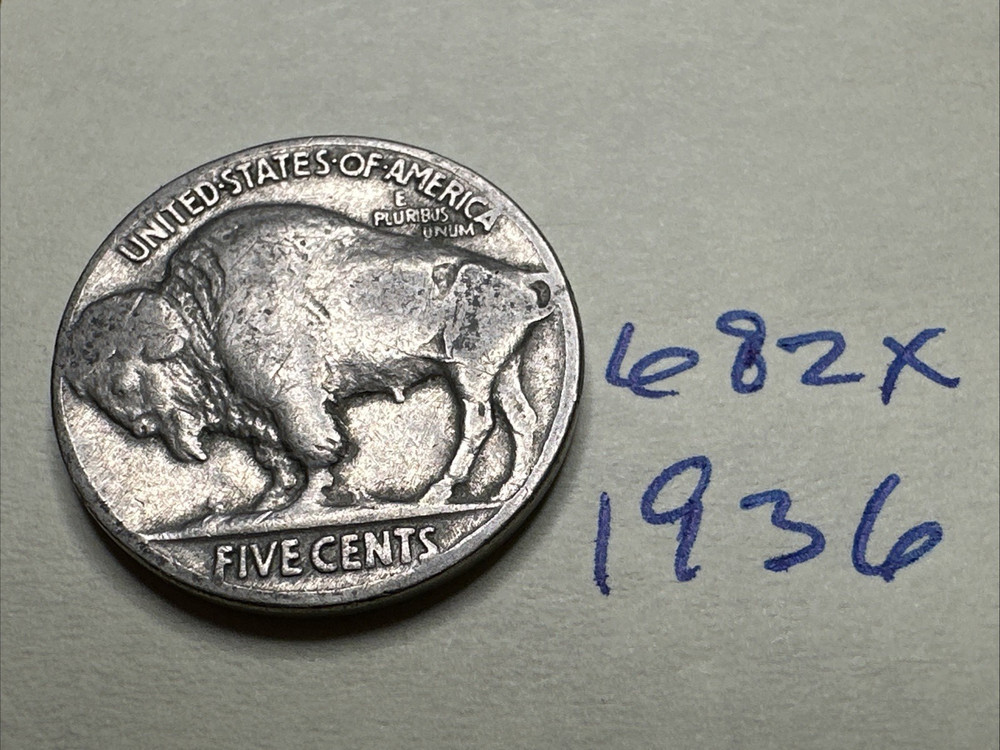 1936 Buffalo Nickel Full Date 5C 682X