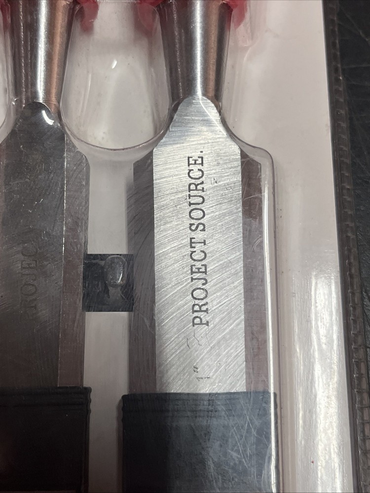 project source 3 pc Wood chisel set 1/2” 3/4” 1” # 0159836 NOS