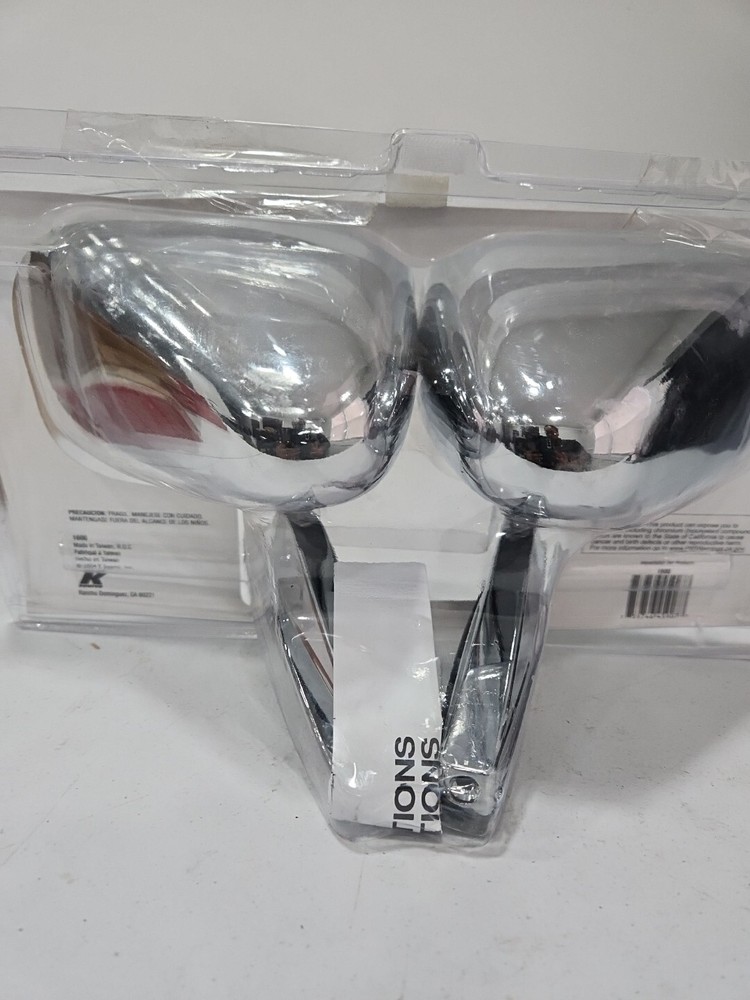 K- Source 1600 Fit System Car Mirror with Ratchet Mount- Silver 2ct