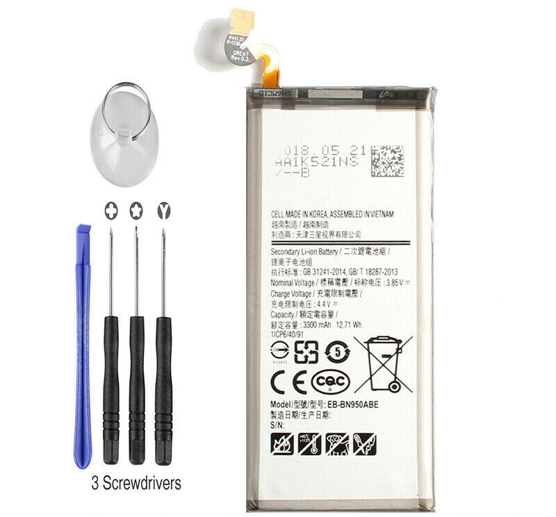 For Samsung Galaxy Note 8 Internal Battery EB-BN950ABA Replacement 3300mAh+Tools