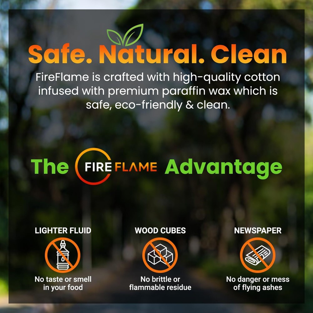 Fireflame Fire Plugs Fire Starter Quick Instant 100% Waterproof Firestarter For