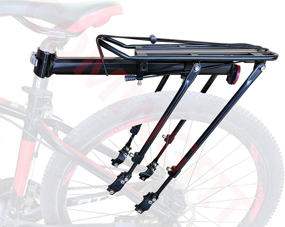 180lbs Capacity Solid Bearings Universal Adjustable Bicycle Luggage Cargo Rack