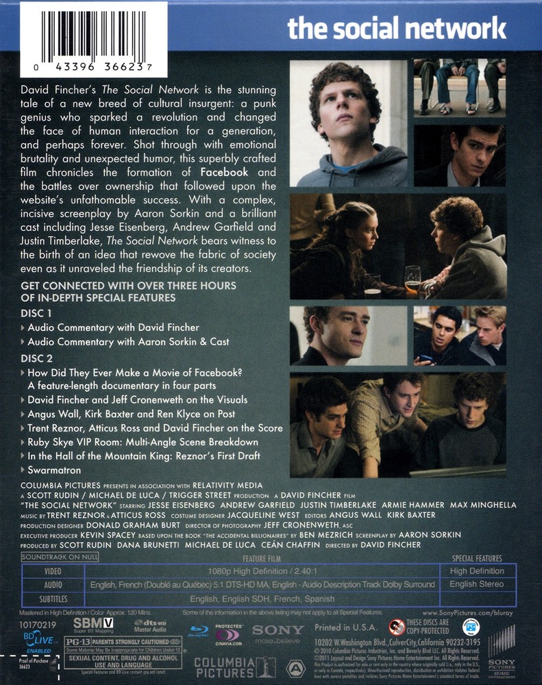 New The Social Network (Blu-ray)