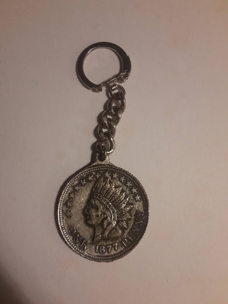 Large Indian Head Penny Obverse/Buffalo Reverse Key Ring