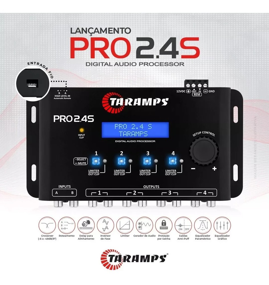 Taramps Pro 2.4s Digital Audio Processor Equalizer