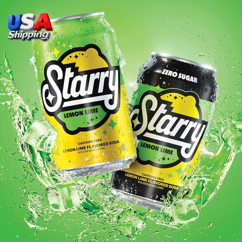 Starry Lemon Lime Soda Pop, 12 Fl Oz, 12 Pack Cans