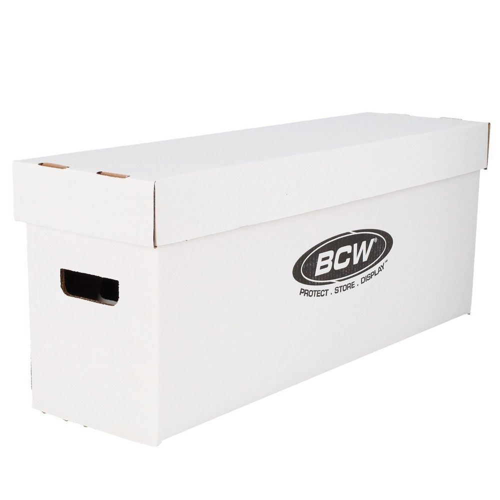5 Long Comic Book Cardboard Storage Boxes Hold 250-300 Current /Silver + Divider
