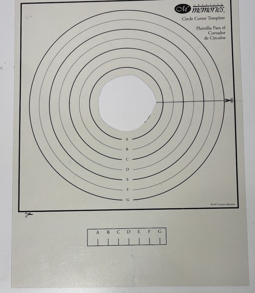 Creative Memories CIRCLE CUTTER Rotating Blade Replacement Pattern