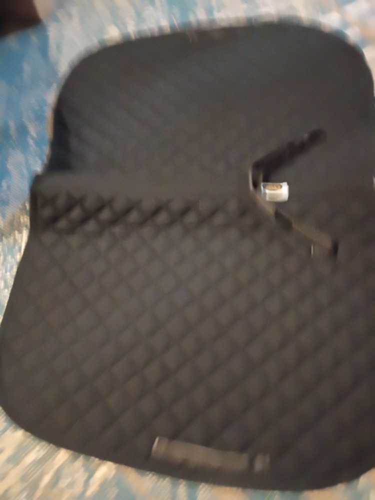 Saddle Pad with Elastic Resistance Bands Black  1 left