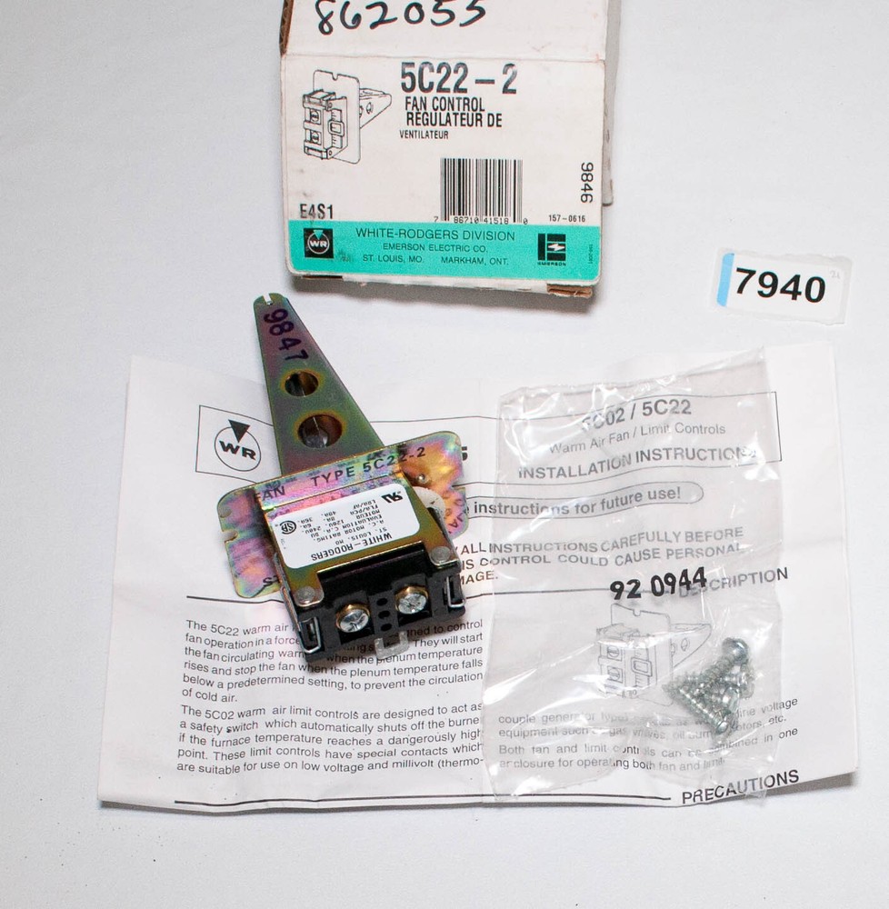 White Rodgers 5C22-2 Fan Control