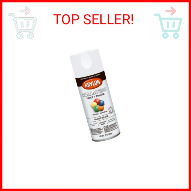 White Gloss Spray Paint Primer 12-oz for Maximum Color Coverage