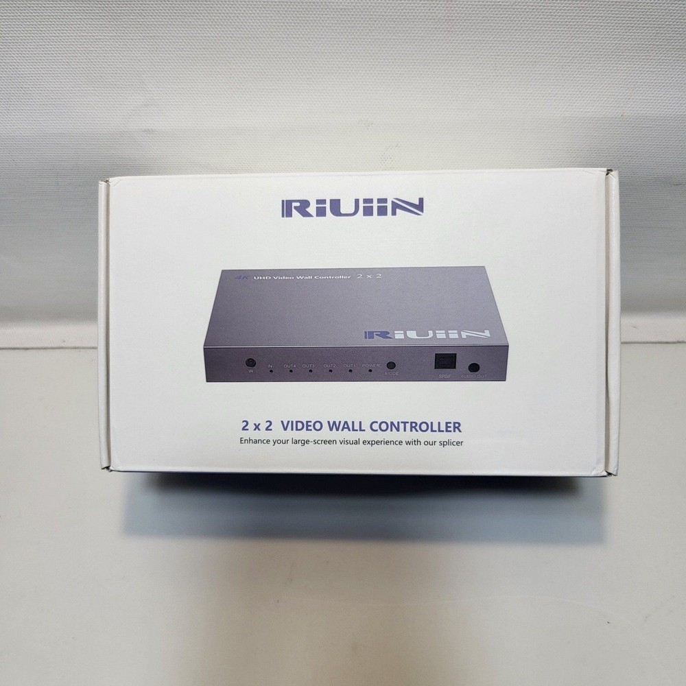 Video Wall Controller 2x2, HDMI 4K Input TV Wall Controller with 12 Modes