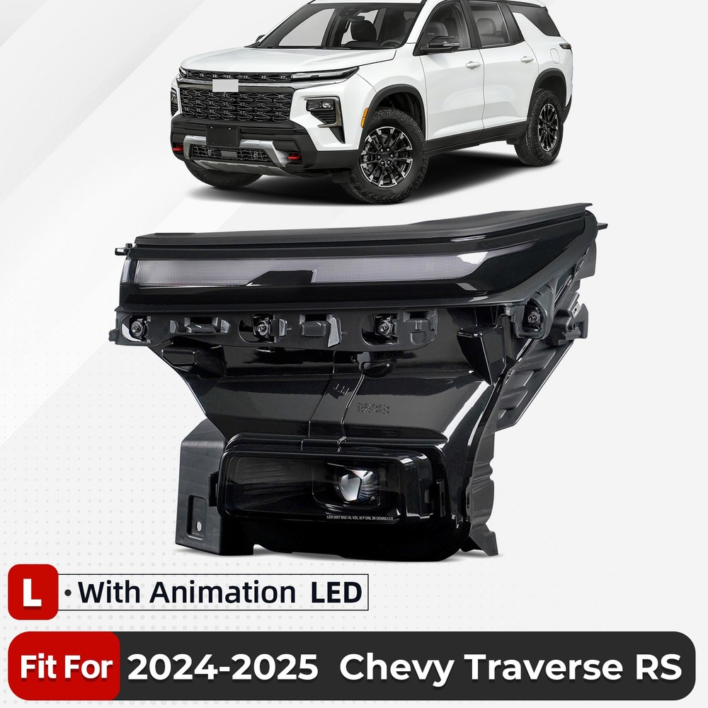 For 2024-2025 Chevy Traverse RS With Animation LED Headlight Left Driver Side