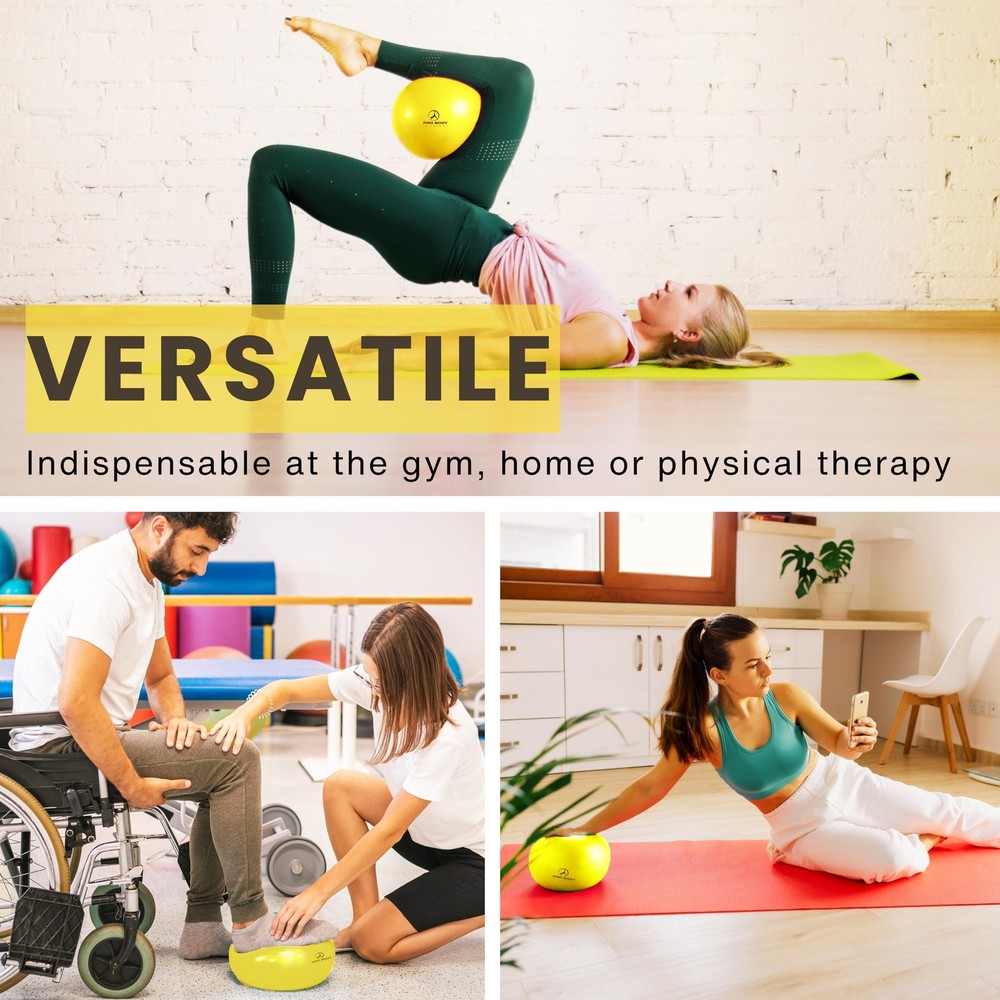 Mini 9 Inch Barre Ball with Pump for Core Barre Physio & Stability Workouts