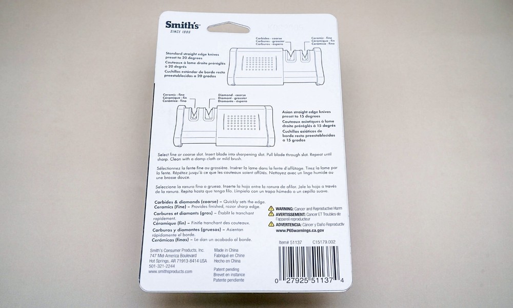 Smith's Sharpeners Teal Slide Sharp 4, Carbide & Ceramic Knife Sharpener, 51137