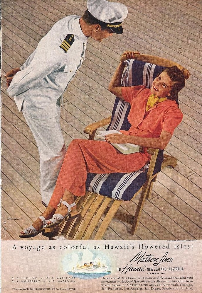 Magazine Ad - 1939 - Matson Line - Hawaii - (#1)