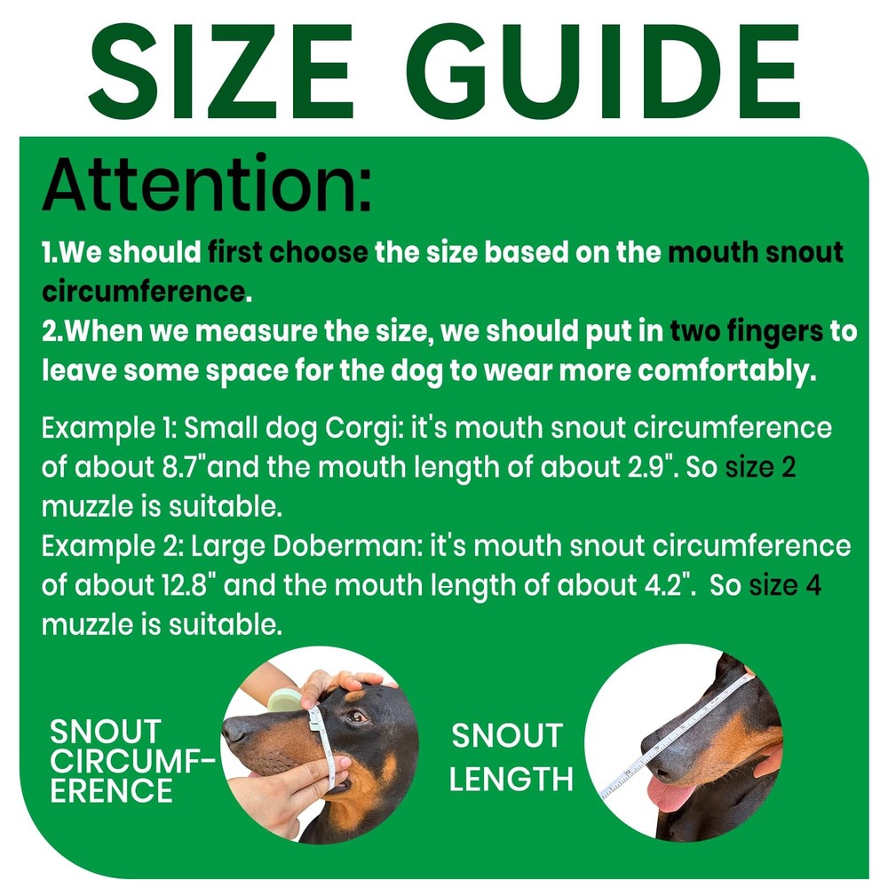 Dog Muzzle, Basket Muzzle for Small Medium Large Dogs, Anti-Biting and Chewin...