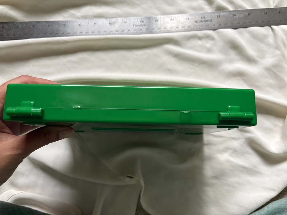 100-Place Microscope Slide Storage Box HEATHROW Cork-Lined - Green