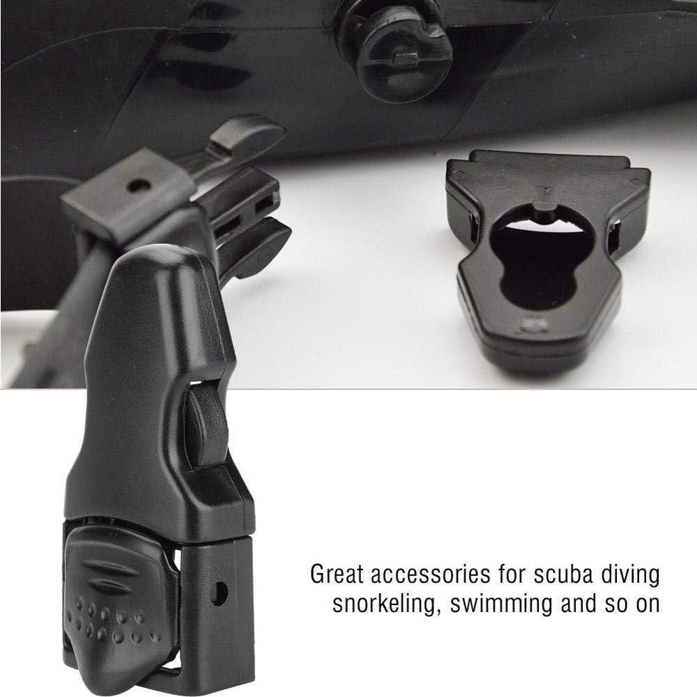 Adjustable Swimming Fin Flippers Diving Quick Release Buckles for A, Black