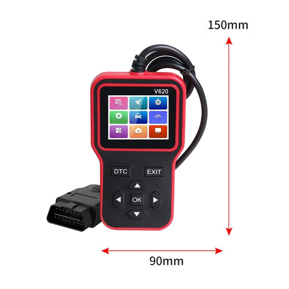 V620 OBD2 Code Reader with Freeze Frame Data Stream MIL Status and Vehicle Info