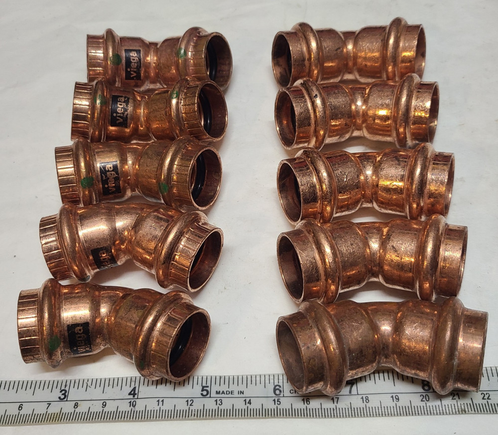 Lot of Viega  , 3/4" x 3/4" P x P ProPress 45° Copper  Elbow