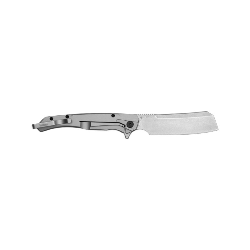 Kershaw 2078 Strata Cleaver Folding Knife 4" D2 Stonewashed Plain Edge Blade,
