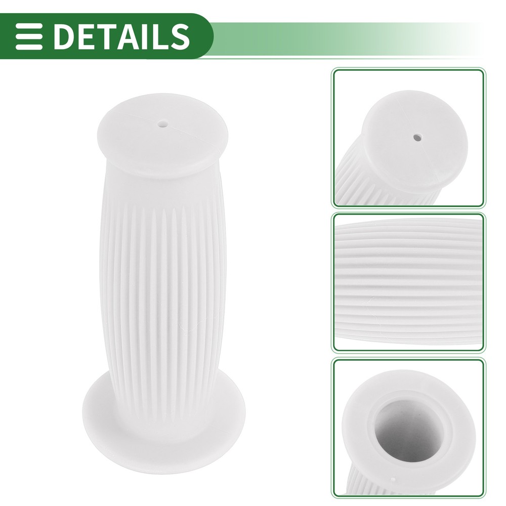 1" 25mm Motorcycle Knobs Handlebar Cover TPU White