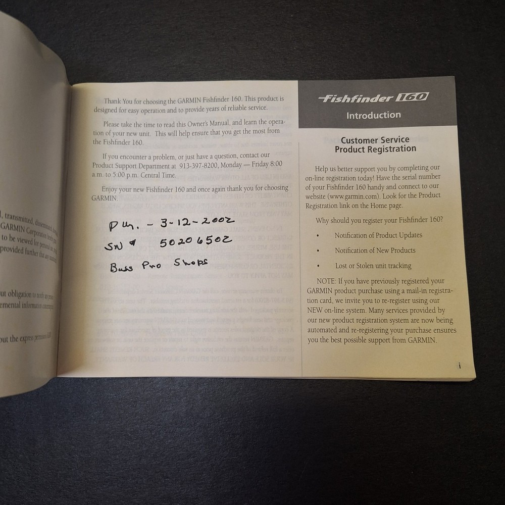 Garmin 160 Operation Instructional Manual