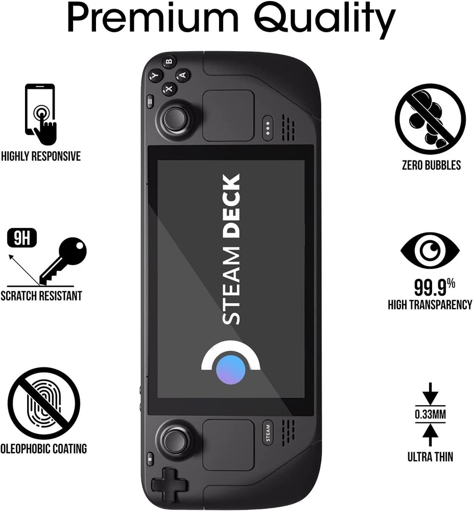 [3 Pack] amFilm Screen Protector Compatible with Steam Deck