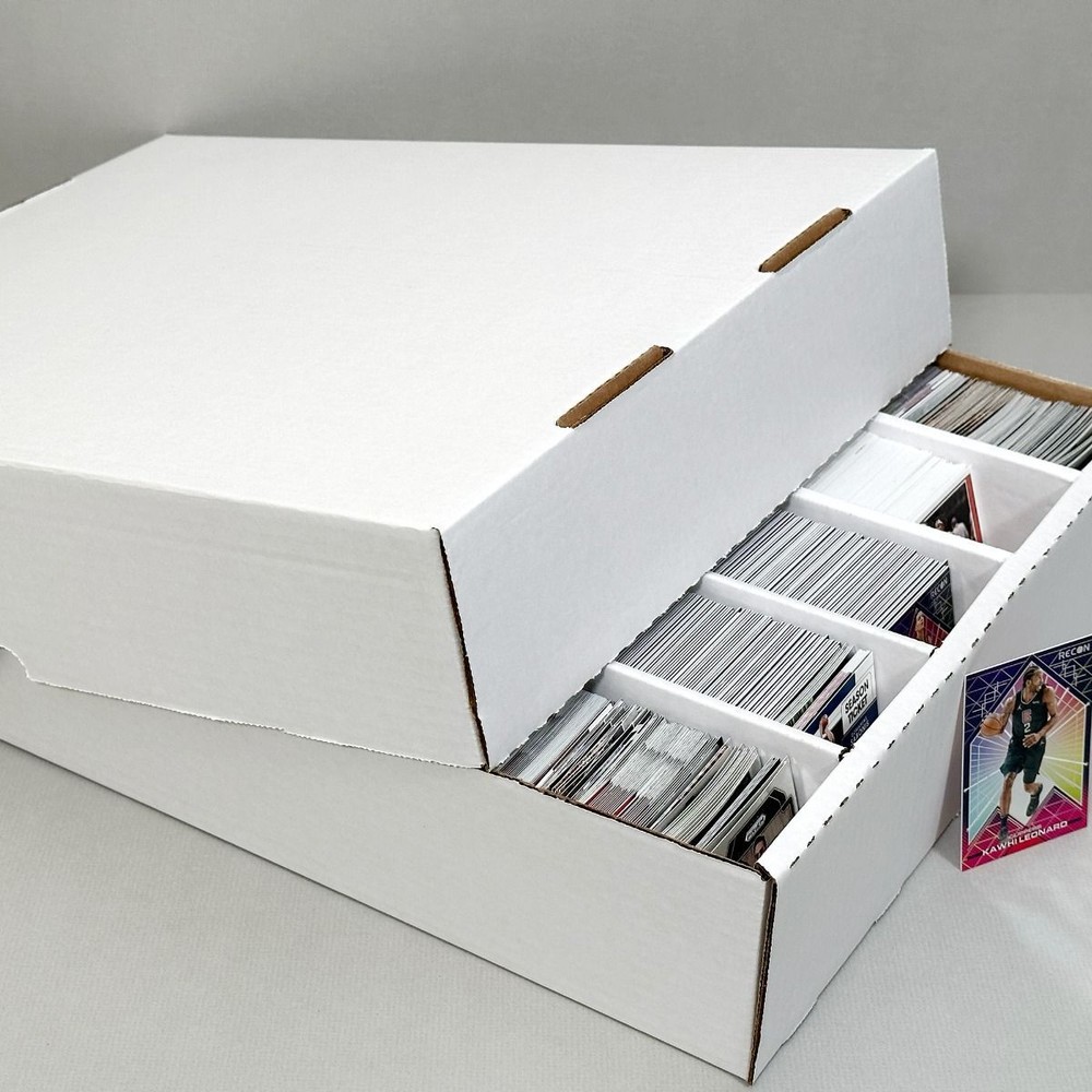 5 BCW 5000 Count Card Storage Boxes with Full Lid