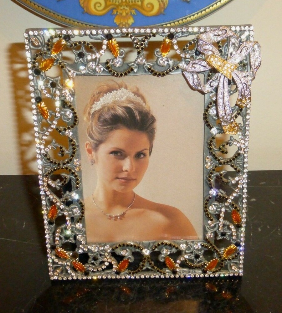 Authentic Nevalia Swarovski Crystals Picture Frame