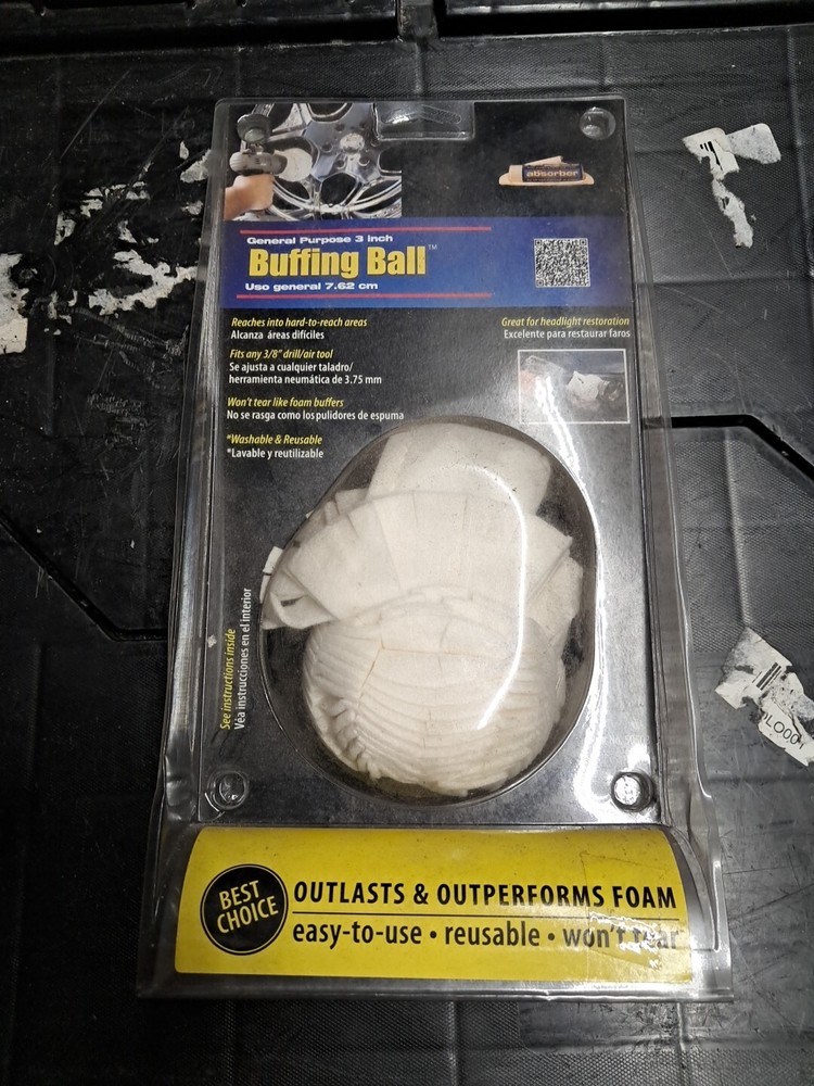 The Absorber 50503 General Purpose 3" Buffing Ball Outlasts & Outperforms Foam
