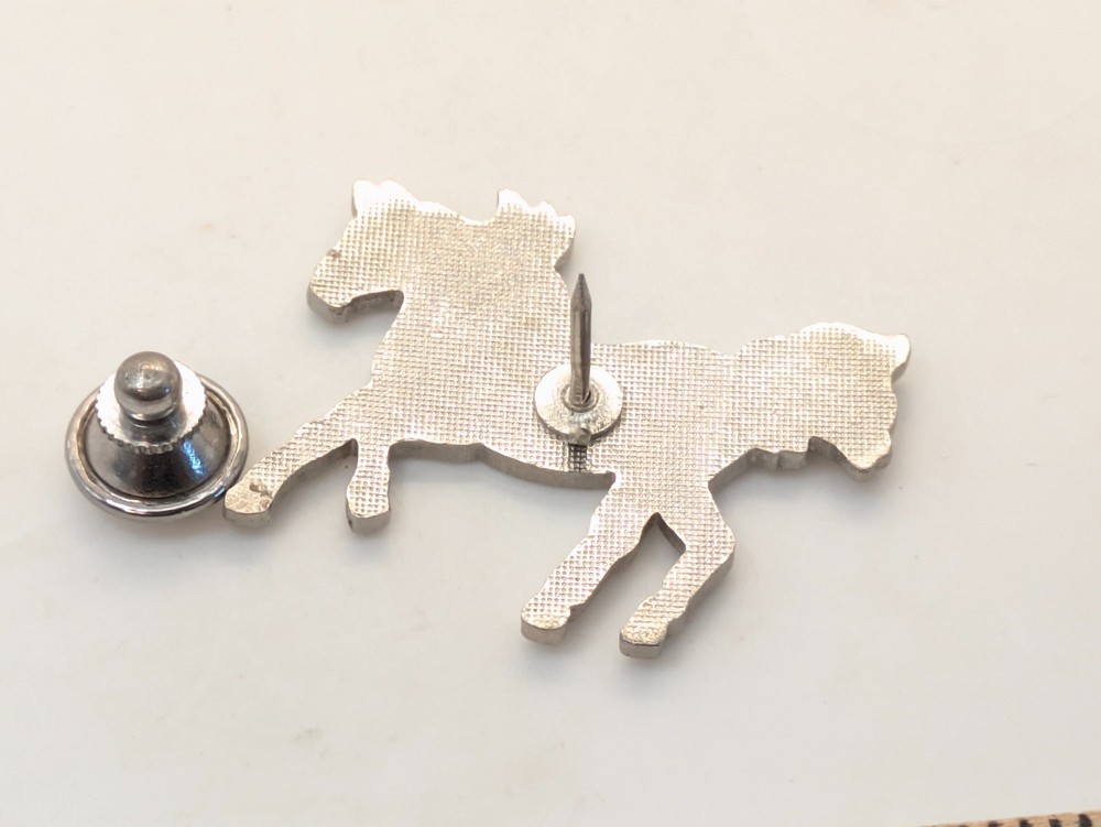 Black Horse Galloping Lapel Pin