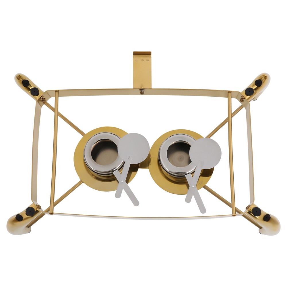 Gold Chafing Dish Buffet Stove Rectangular Catering Chafer Stove Buffet Stove