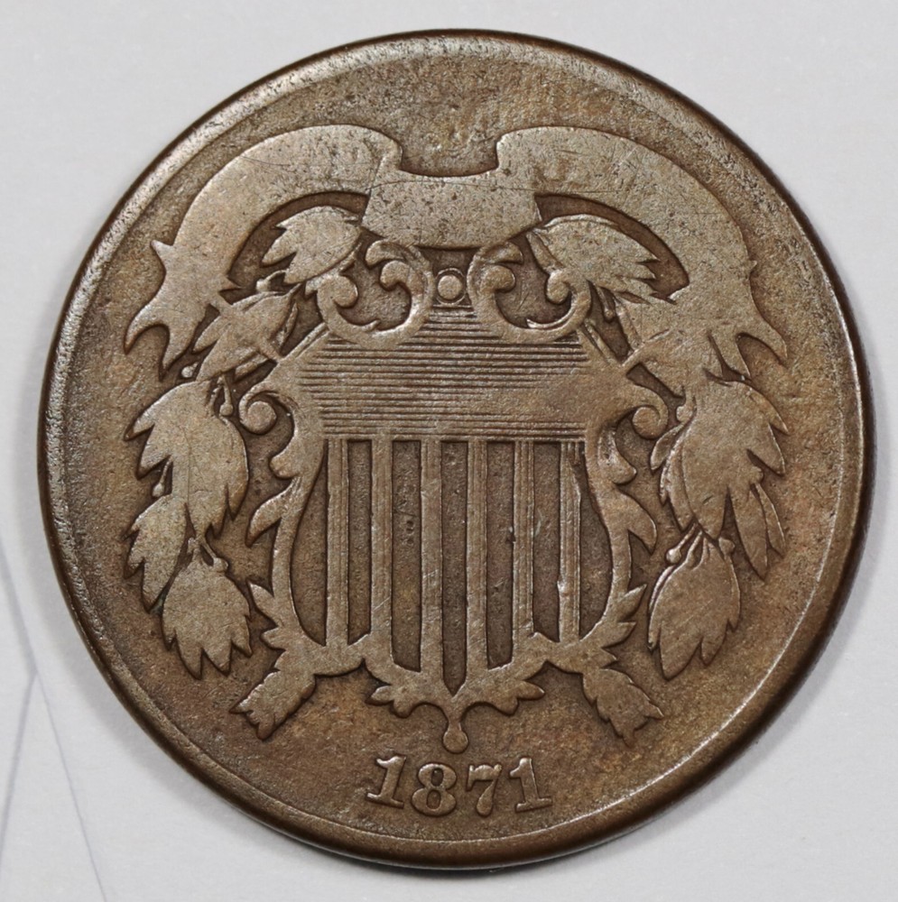 1871 2 Cent Piece.  VG.  207025