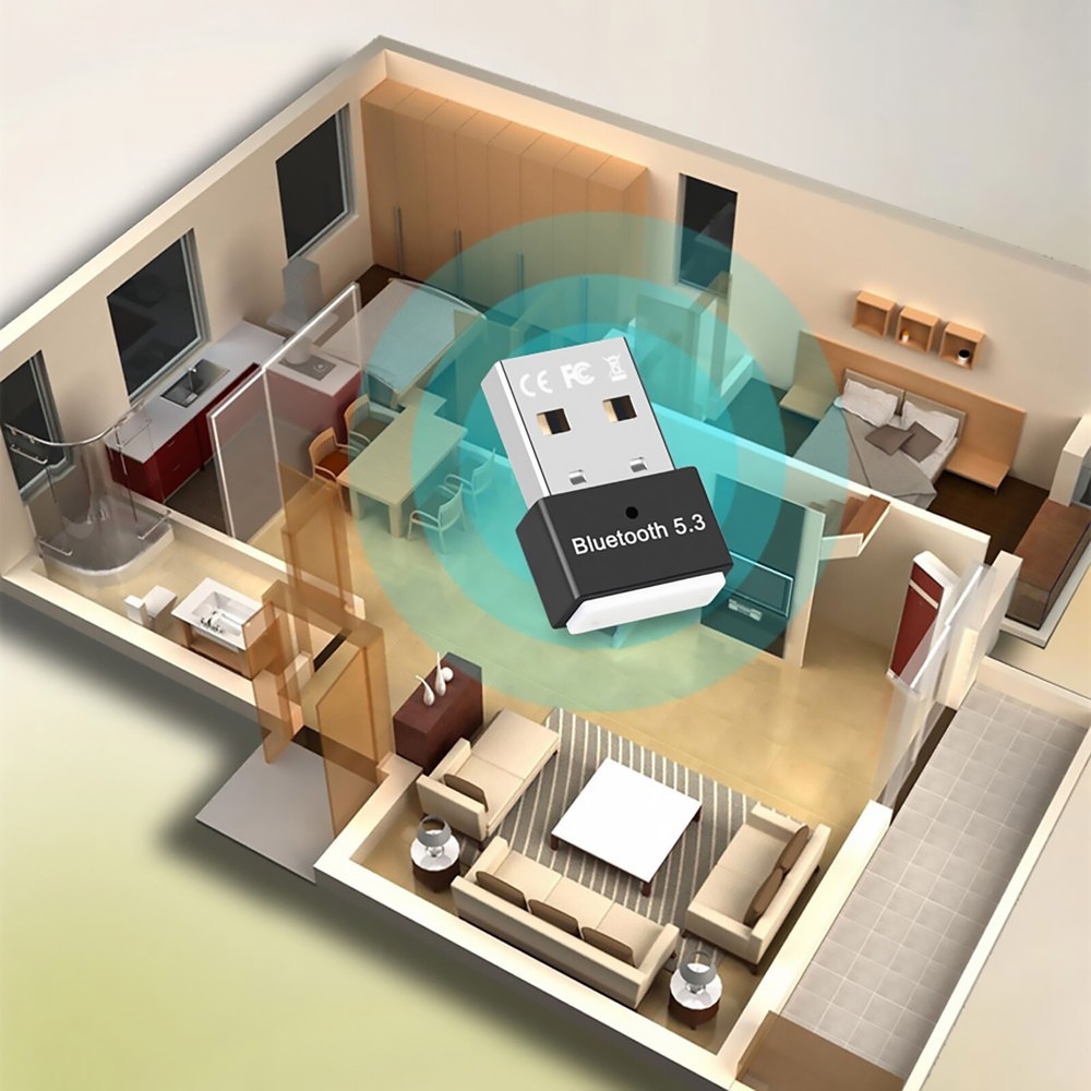 BLE Bluetooth 5.3 Adapter Transmitter Receiver Dongle Wireless Adapter