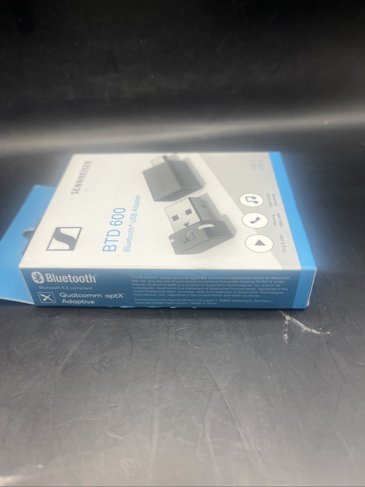 Sennheiser BTD 600 Bluetooth USB Adapter USB A USB C Dongle