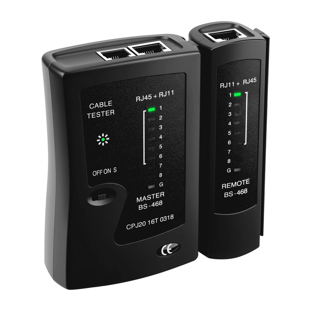 Mcbazel Network Cable Tester for RJ45 RJ11, Ethernet Tool Black