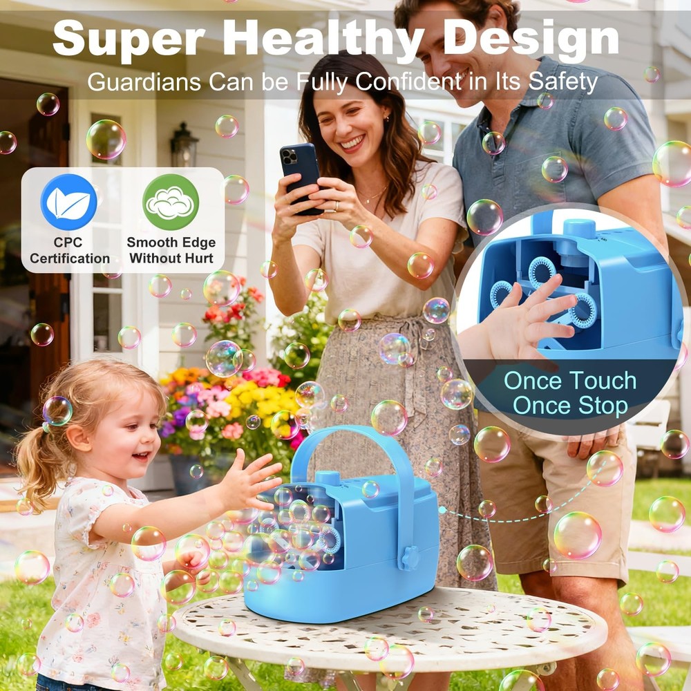 Bubble Machine Automatic Blower: Durable Maker 18000+ Big Blue