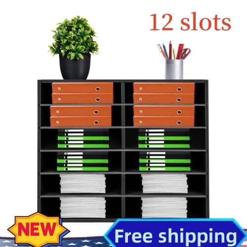 Large Capacity Literature Organizer with Adjustable Slots for Efficient Storage