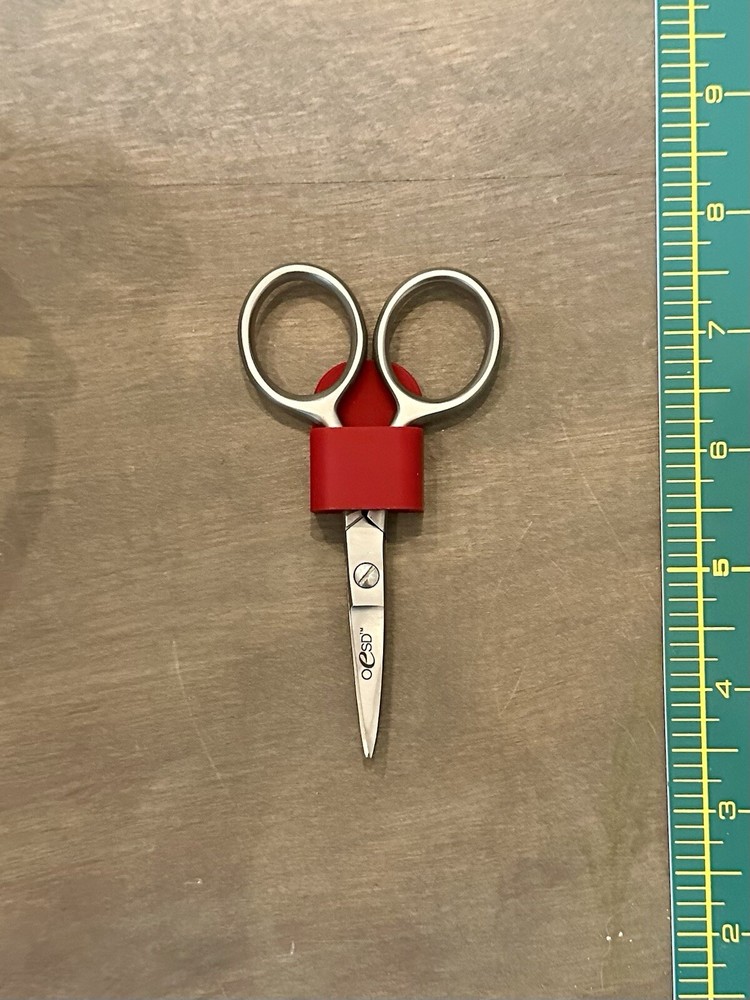 2 pack, small Scissor Holder for Sewing Machines (Includes Sticky Strip) 2 Pack