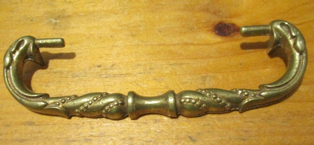 Bail Handle A2758 For Drop Pull Repair Solid Bright Brass 3" Centers Antique