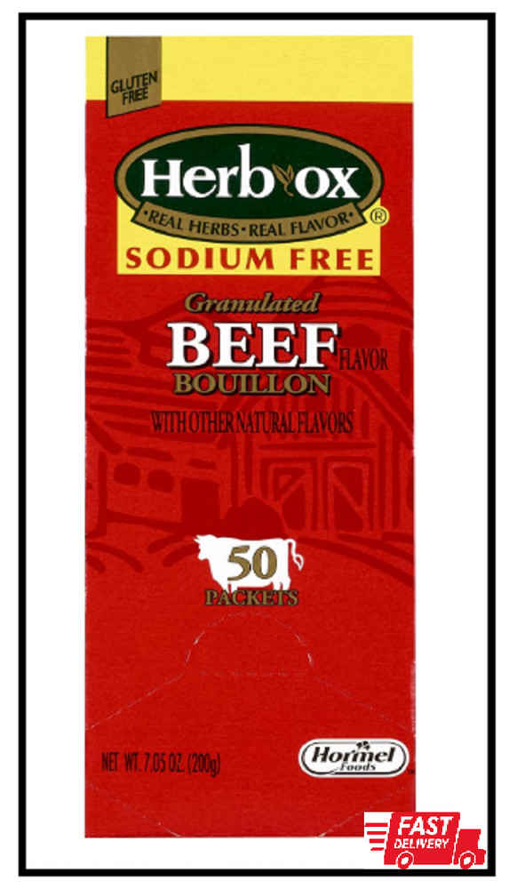 Herb-Ox Bouillon Bundle,`Beef And Chicken, 100 Total Packets