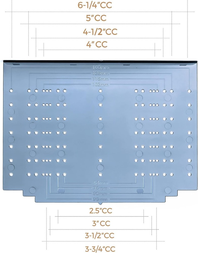Clear Plastic Cabinet Handle Template with Drilling Guide - Accuracy Ensured