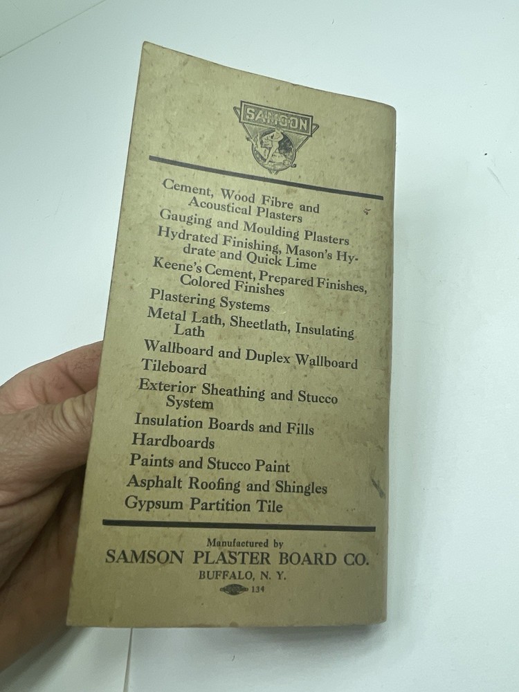 Samson Plaster Board Co. -Samson Building Products Time Book