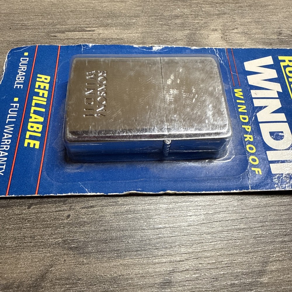Ronson Windproof Cigarette Lighter New In Package Stock 42101 Windii D